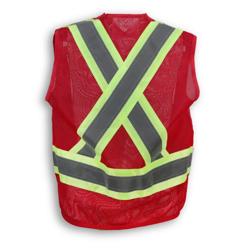 Big K Clothing® High Visibility 300D Polyester Mesh Safety Surveyor Vest - BK402MESH