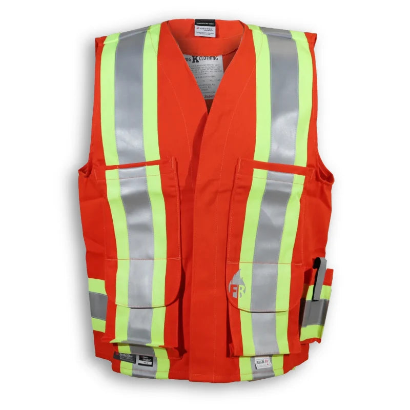 Big K Clothing® High Visibility FR Indura Ultrasoft Supervisor Safety Vest - BK222FRI