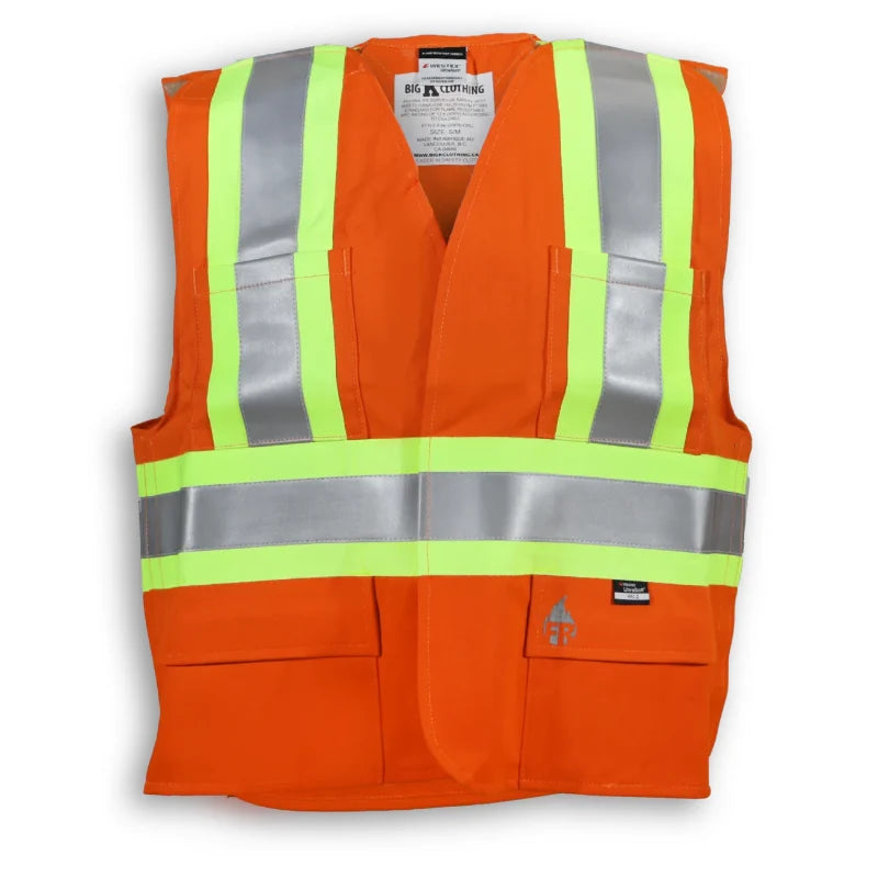 Big K Clothing® High Visibility FR Indura Ultrasoft Surveyor Safety Vest - BK105FRI