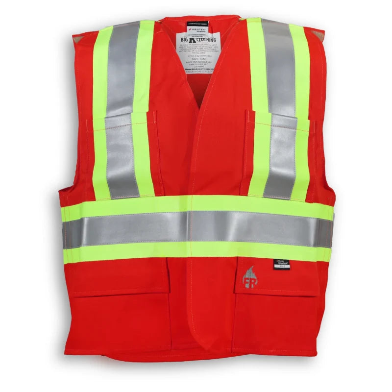Big K Clothing® High Visibility FR Indura Ultrasoft Surveyor Safety Vest - BK105FRI