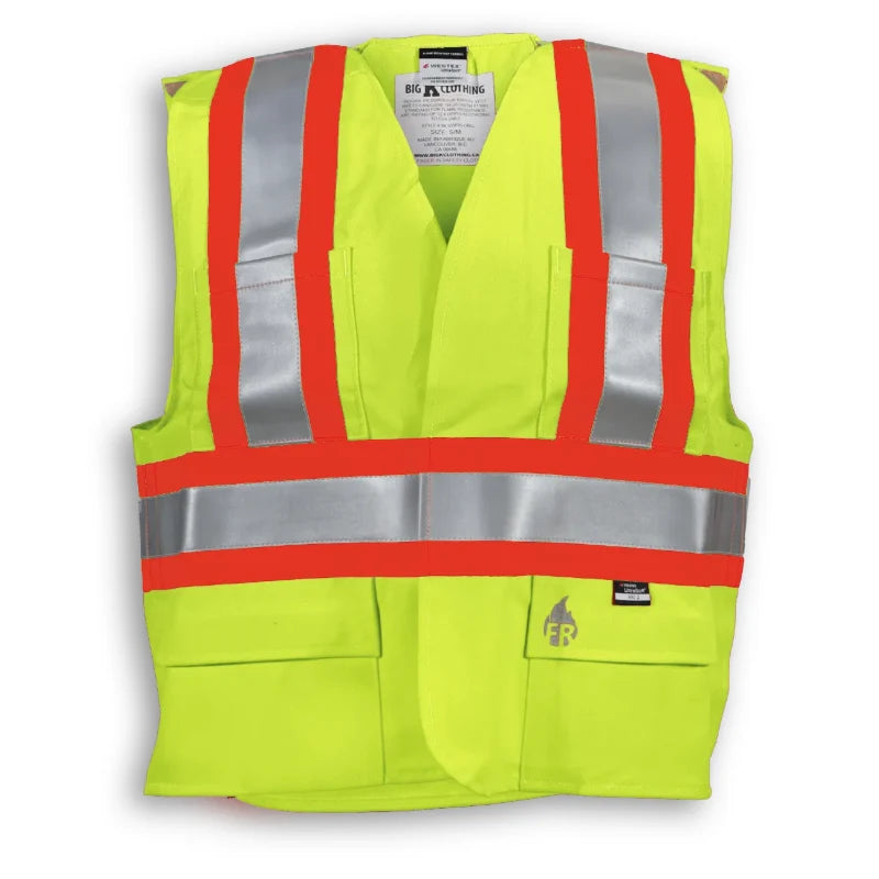 Big K Clothing® High Visibility FR Indura Ultrasoft Surveyor Safety Vest - BK105FRI