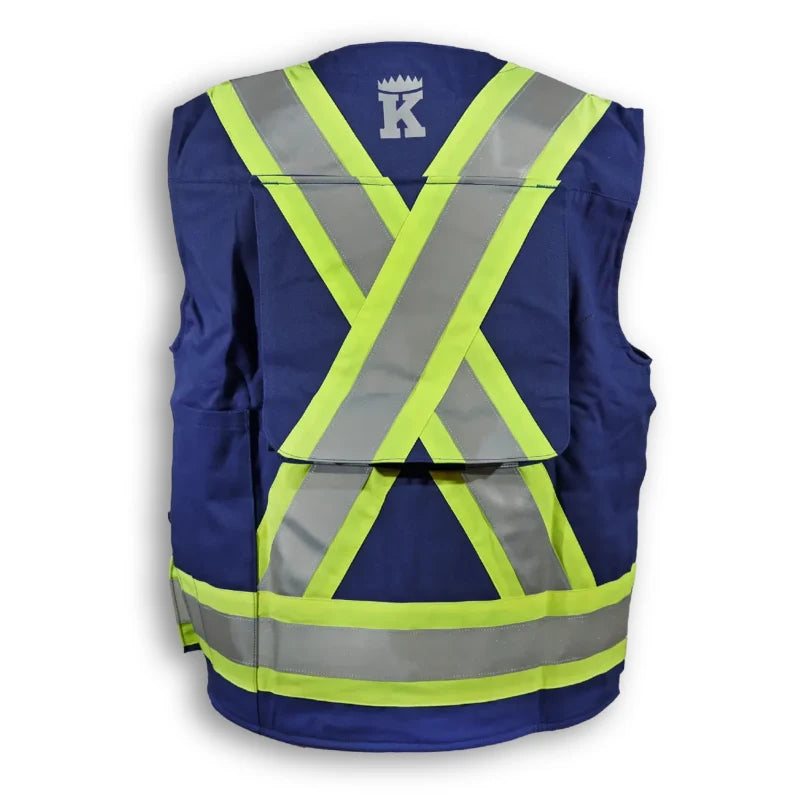 Big K Clothing® High Visibility Flame Resistant Ultrasoft Surveyor Safety Vest - BK305FRI