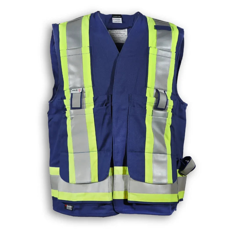 Big K Clothing® High Visibility Flame Resistant Ultrasoft Surveyor Safety Vest - BK305FRI