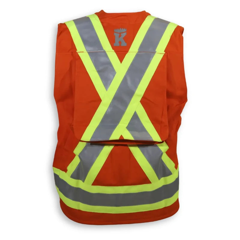 Big K Clothing® High Visibility Flame Resistant Ultrasoft Surveyor Safety Vest - BK305FRI