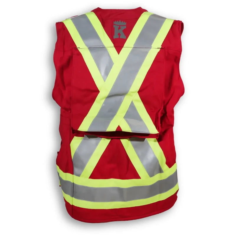 Big K Clothing® High Visibility Flame Resistant Ultrasoft Surveyor Safety Vest - BK305FRI