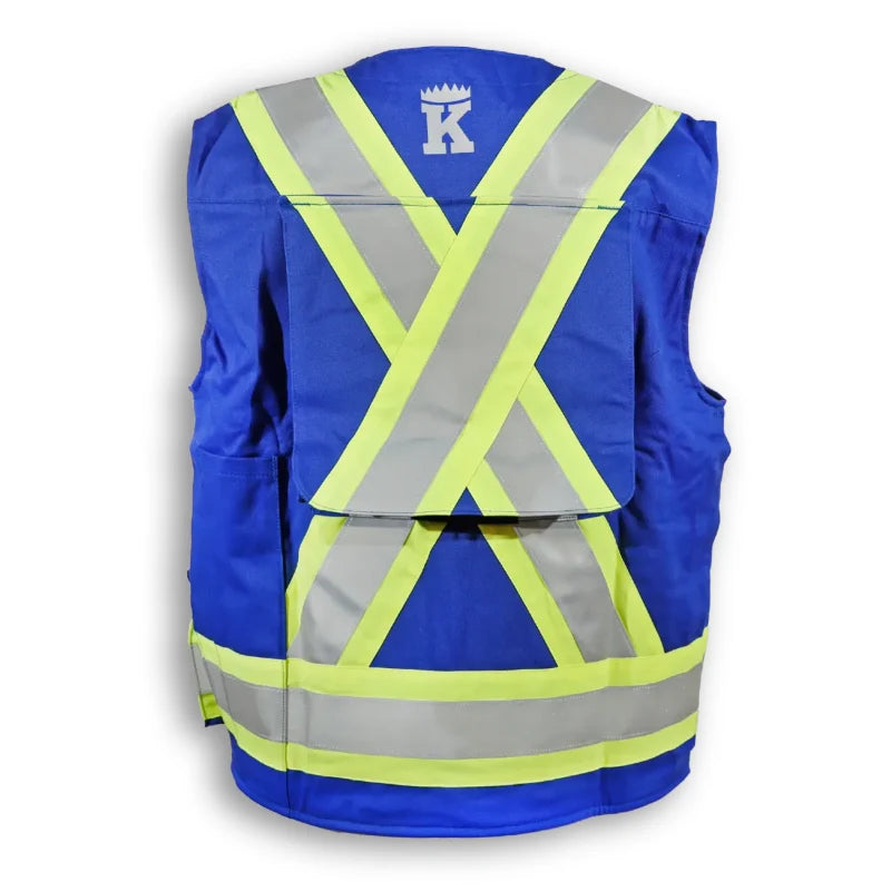 Big K Clothing® High Visibility Flame Resistant Ultrasoft Surveyor Safety Vest - BK305FRI