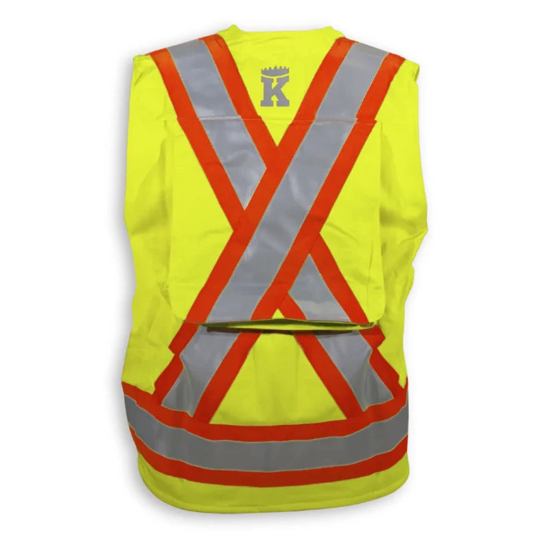 Big K Clothing® High Visibility Flame Resistant Ultrasoft Surveyor Safety Vest - BK305FRI