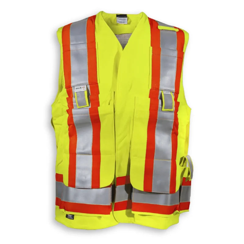 Big K Clothing® High Visibility Flame Resistant Ultrasoft Surveyor Safety Vest - BK305FRI