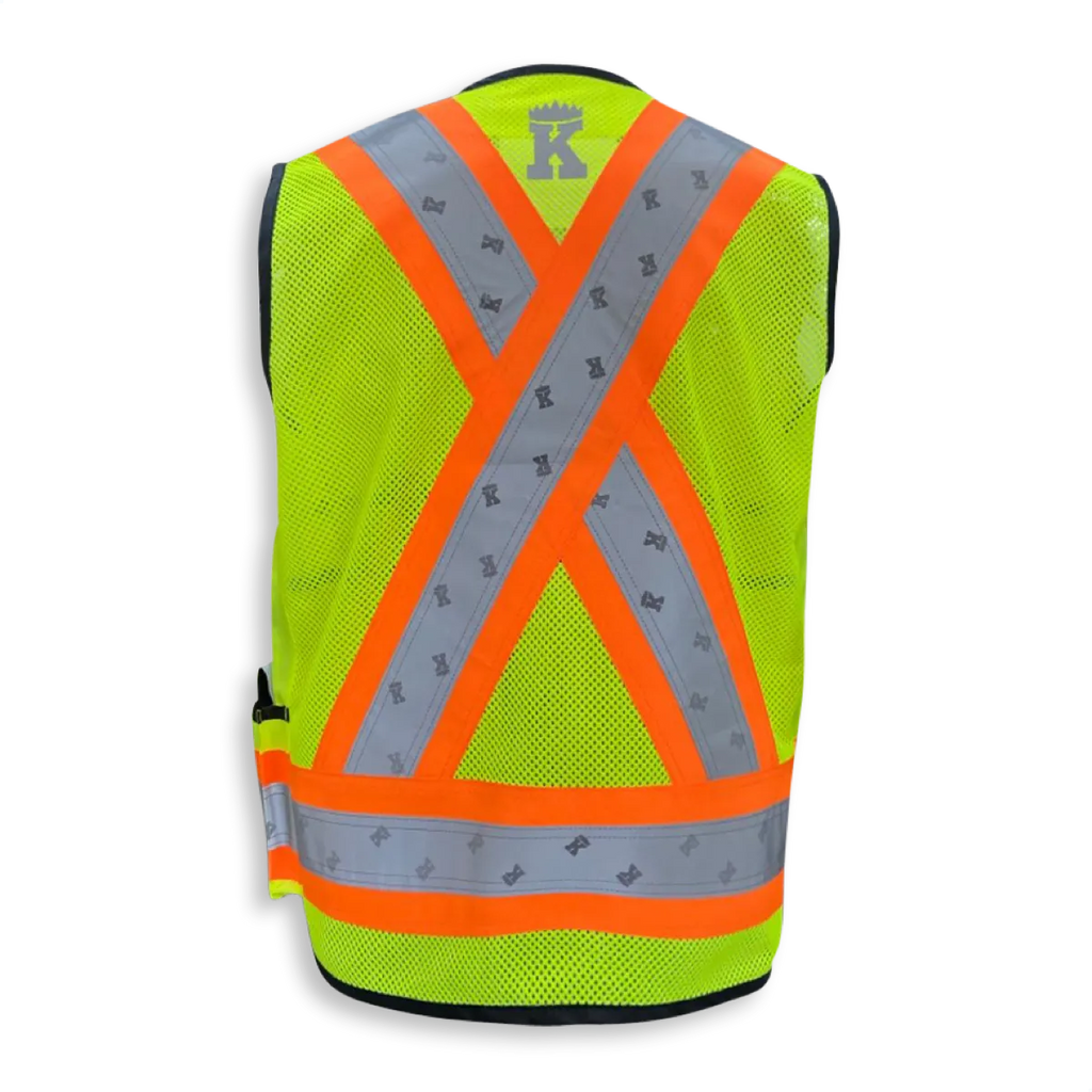 Big K Clothing® High Visibility Poly/Cotton Surveyor Safety Vest - BK305-Mesh