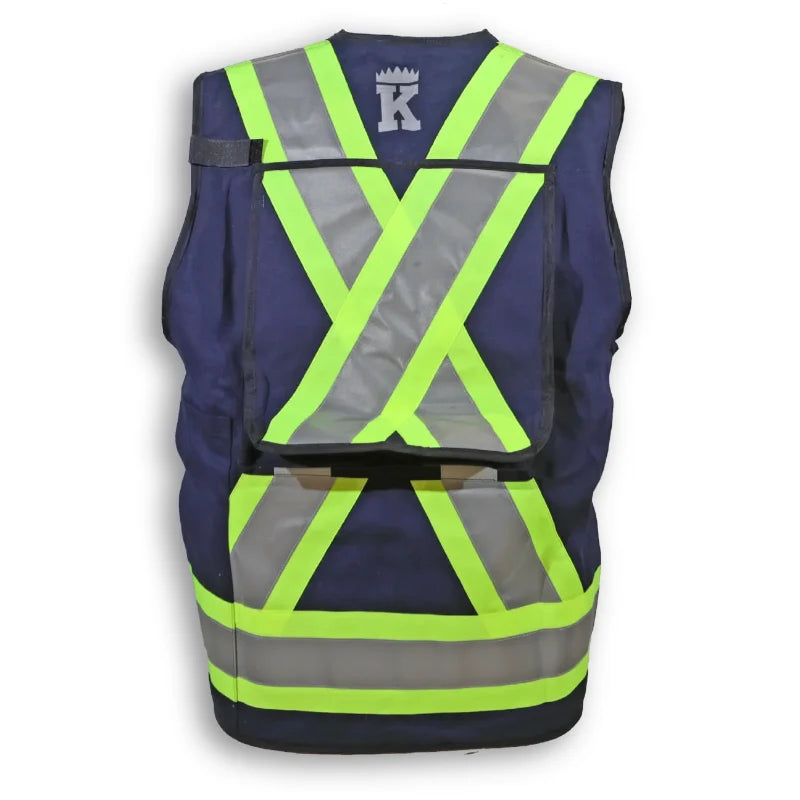 Big K Clothing® High Visibility Poly/Cotton Surveyor Safety Vest - BK305