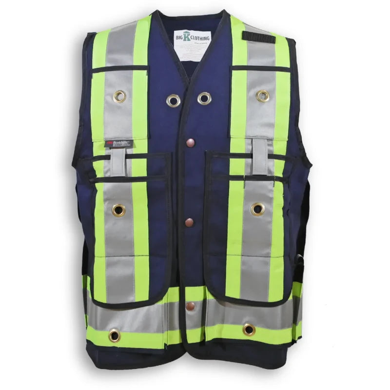 Big K Clothing® High Visibility Poly/Cotton Surveyor Safety Vest - BK305