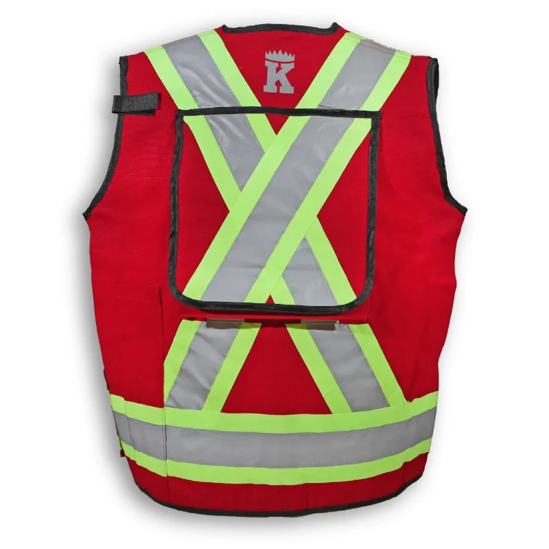 Big K Clothing® High Visibility Poly/Cotton Surveyor Safety Vest - BK305