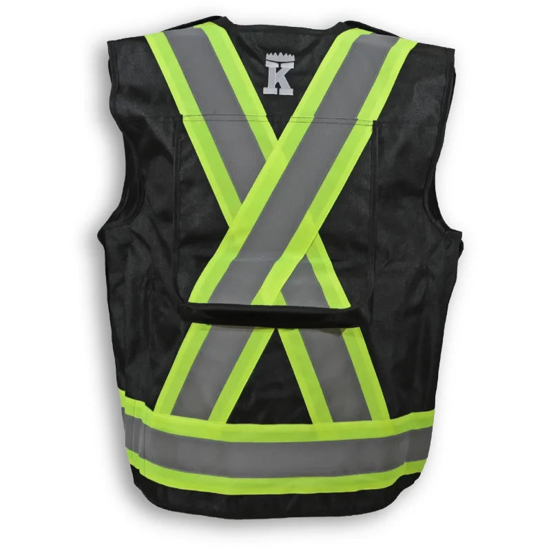 Big K Clothing® High Visibility 600D Oxford Polyester Surveyor Safety Vest - BK306