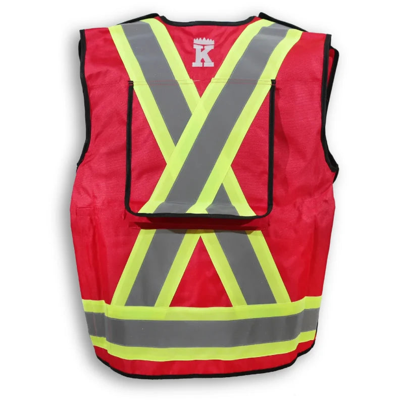 Big K Clothing® High Visibility 600D Oxford Polyester Surveyor Safety Vest - BK306