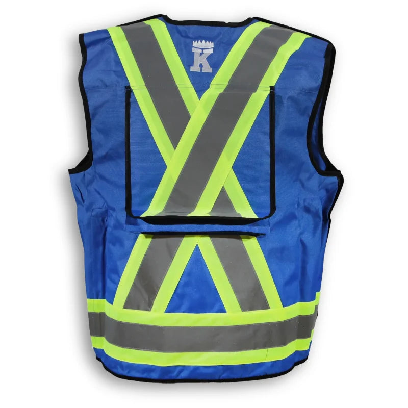 Big K Clothing® High Visibility 600D Oxford Polyester Surveyor Safety Vest - BK306