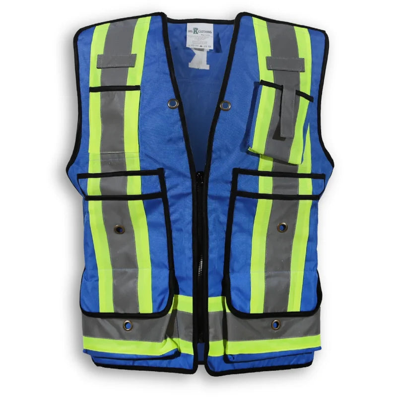 Big K Clothing® High Visibility 600D Oxford Polyester Surveyor Safety Vest - BK306