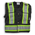 Big K Clothing® High Visibility Poly/Cotton Mesh Supervisor Safety Vest - Black - BK600