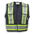 Big K Clothing® High Visibility Cotton Mesh Supervisor Safety Vest - Navy - BK700