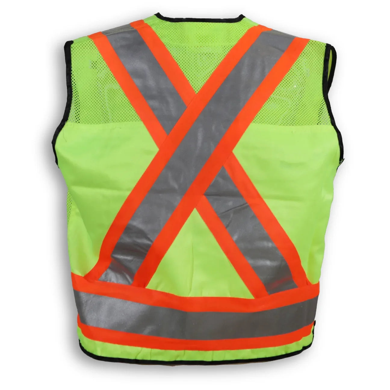 Big K Clothing® High Visibility Poly/Cotton Mesh Supervisor Safety Vest - Yellow Lime - BK500