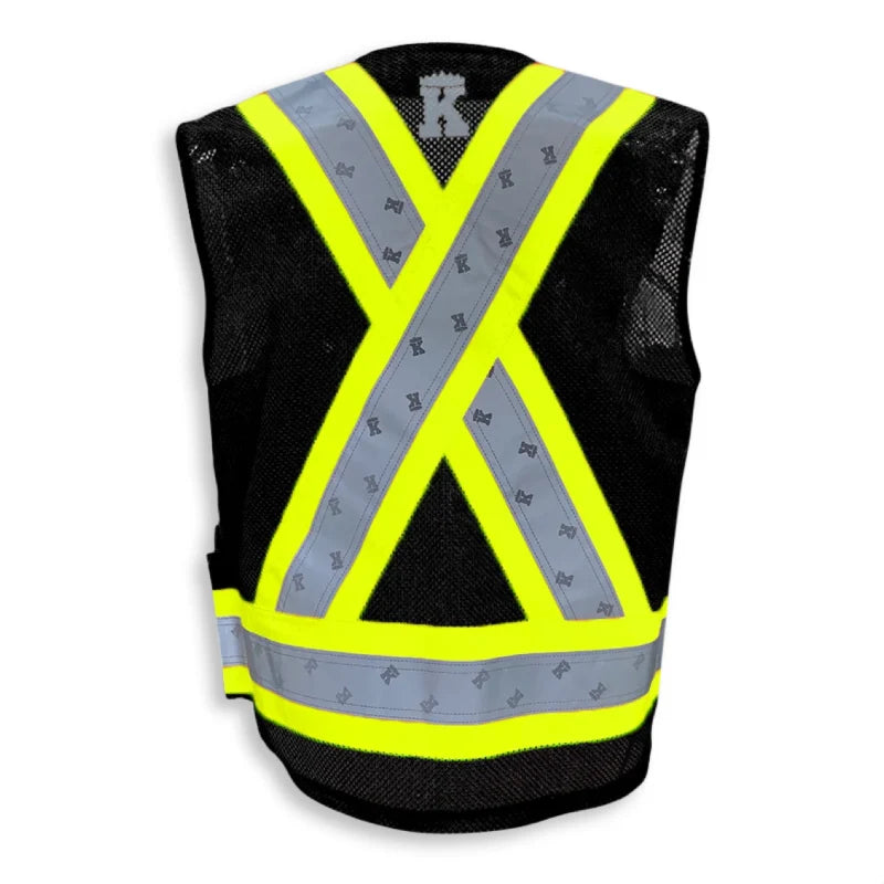 Big K Clothing® High Visibility Supervisor Safety Vest with 100% Cotton Front and Full Mesh Polyester Back - BK222Mesh