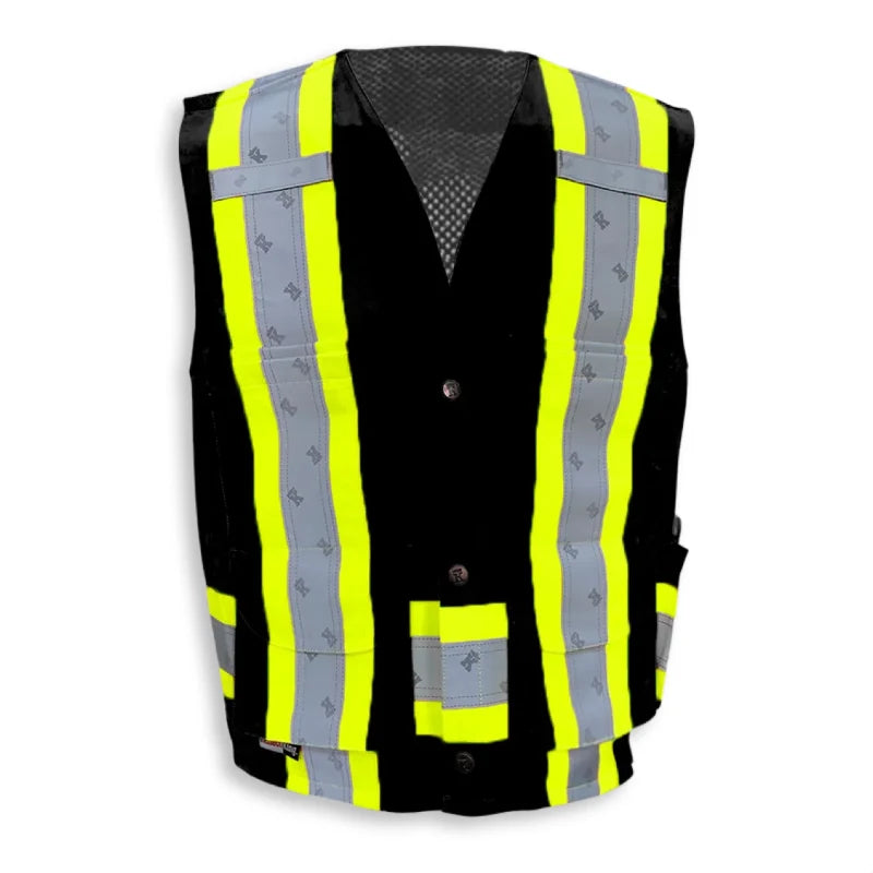 Big K Clothing® High Visibility Supervisor Safety Vest with 100% Cotton Front and Full Mesh Polyester Back - BK222Mesh