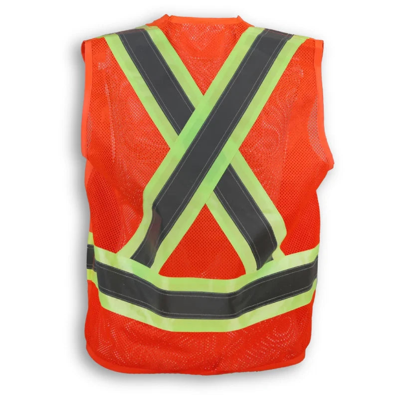 Big K Clothing® High Visibility 300D Polyester Mesh Safety Surveyor Vest - BK402MESH