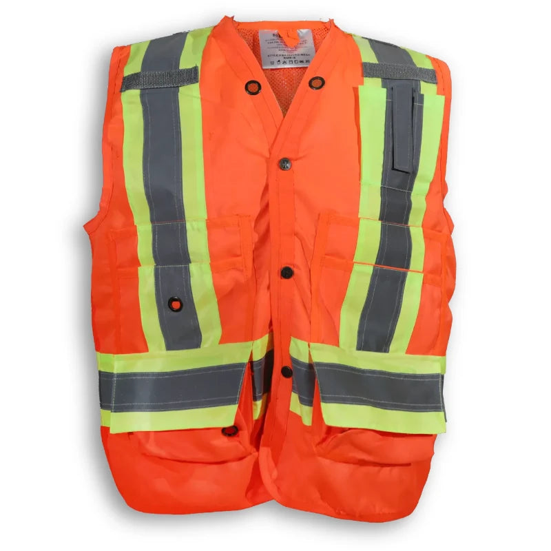 Big K Clothing® High Visibility 300D Polyester Mesh Safety Surveyor Vest - BK402MESH