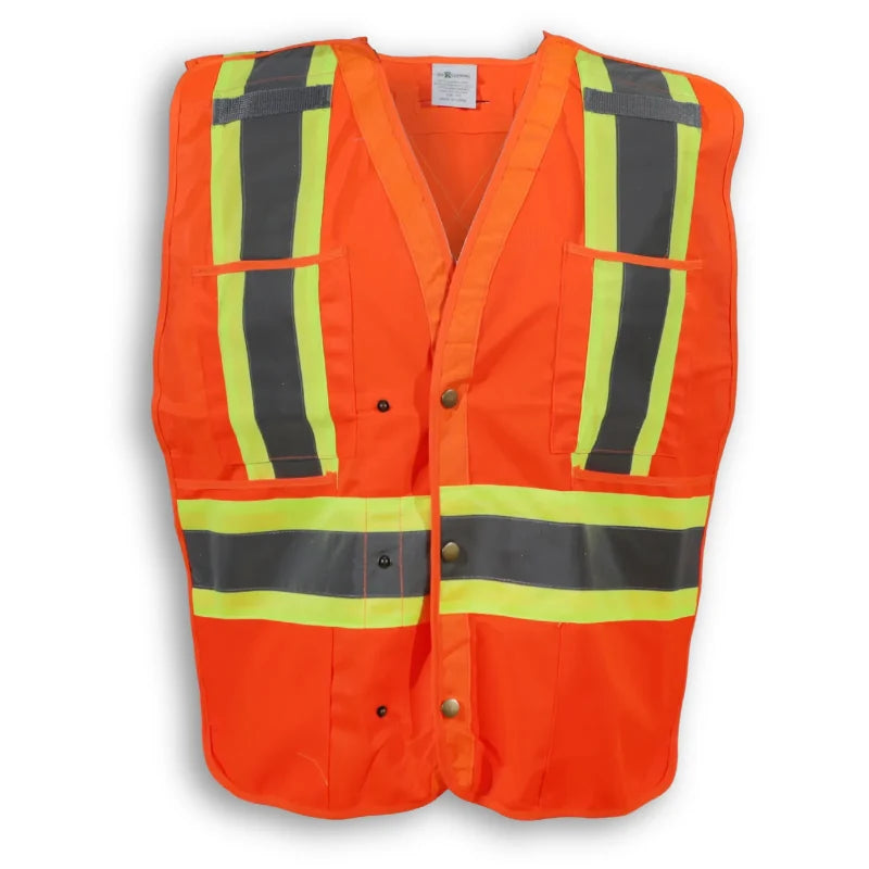 Big K Clothing® High Visibility 100% Polyester Snap Safety Vest - BK139