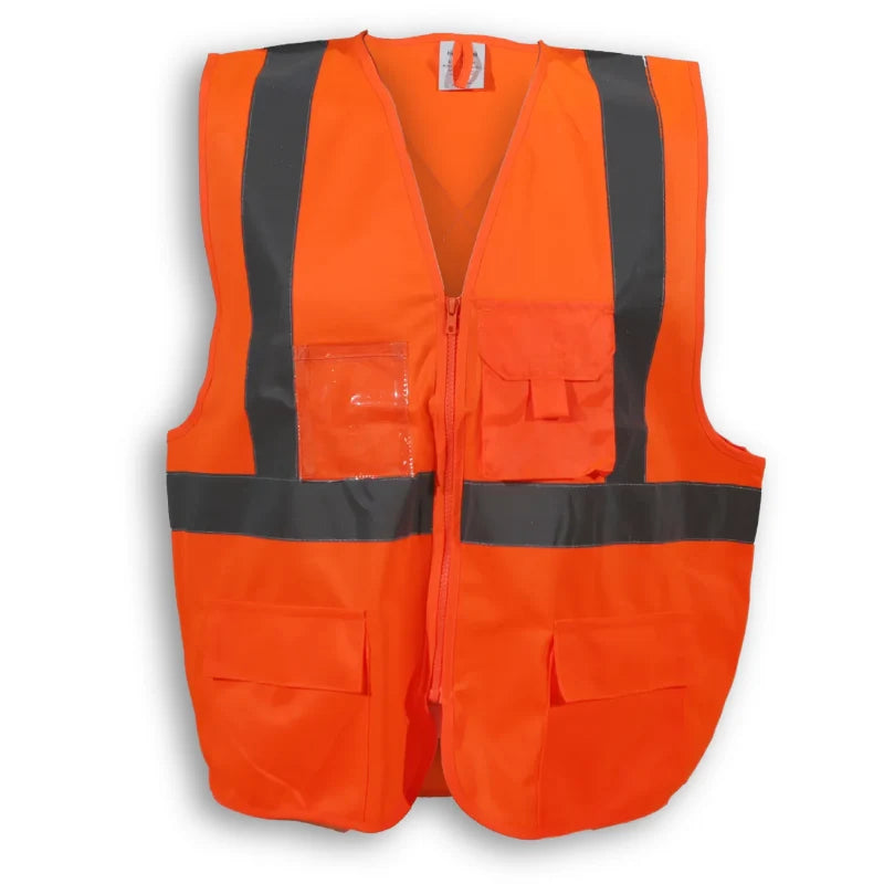 Big K Clothing® High Visibility 100% Polyester Zipper Front Safety Vest - BK202