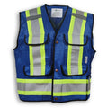 Big K Clothing® High Visibility Poly/Cotton Mesh Supervisor Safety Vest - Royal Blue - BK900