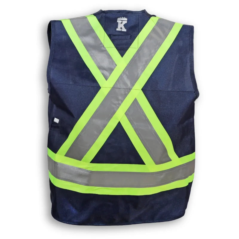 Big K Clothing® High Visibility 300D Polyester Surveyor Safety Vest - BK402