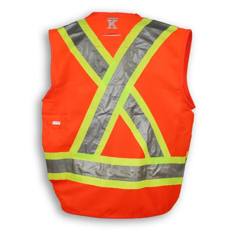 Big K Clothing® High Visibility 300D Polyester Surveyor Safety Vest - BK402