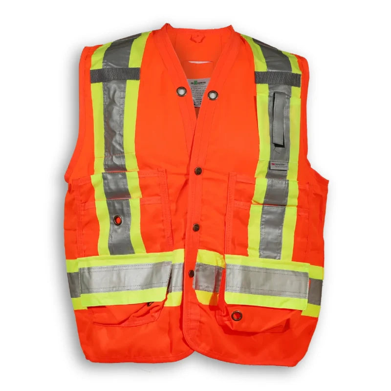 Big K Clothing® High Visibility 300D Polyester Surveyor Safety Vest - BK402