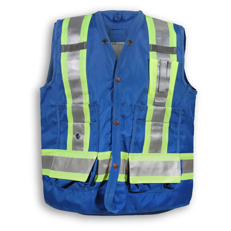 Big K Clothing® High Visibility 300D Polyester Surveyor Safety Vest - BK402