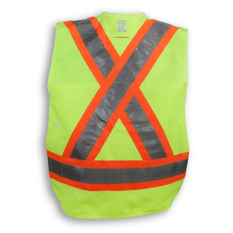 Big K Clothing® High Visibility 300D Polyester Surveyor Safety Vest - BK402