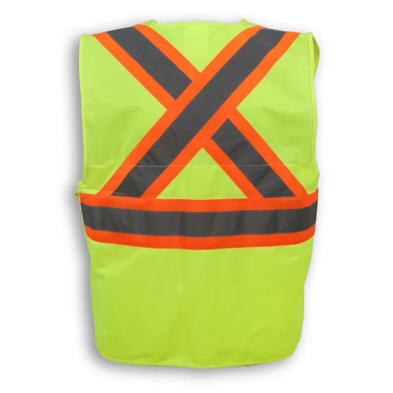 Big K Clothing® High Visibility 100% Polyester Lightweight Zipper Front Safety Vest - BK207