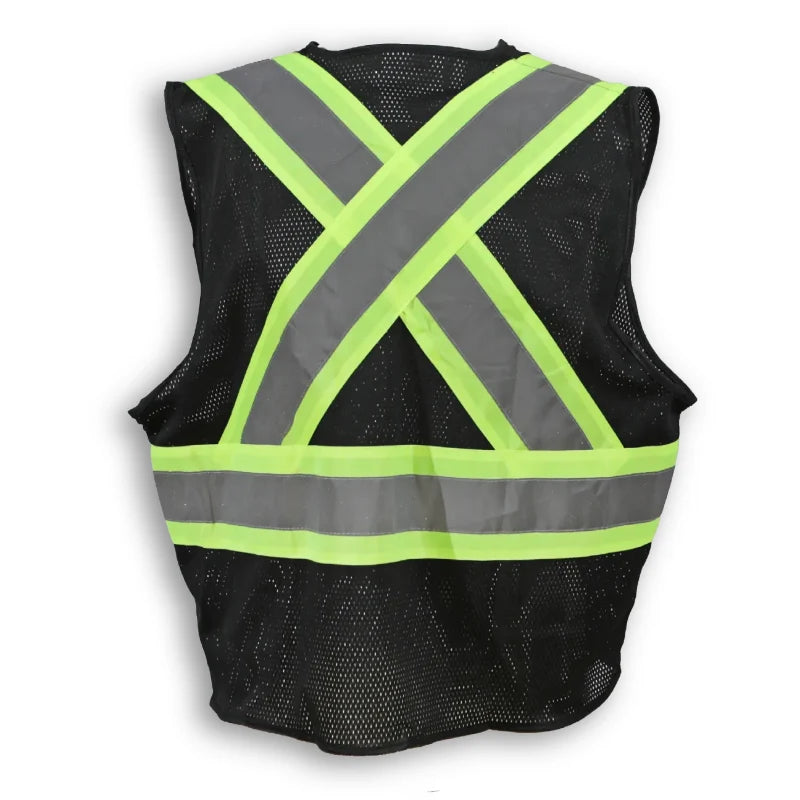 Big K Clothing® High Visibility 100% Polyester Mesh Extra Breathable Safety Vest with Zipper Front - BK208