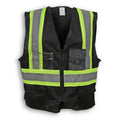 Big K Clothing® High Visibility 100% Polyester Zipper Front Safety Vest - Black - BK206ZIP