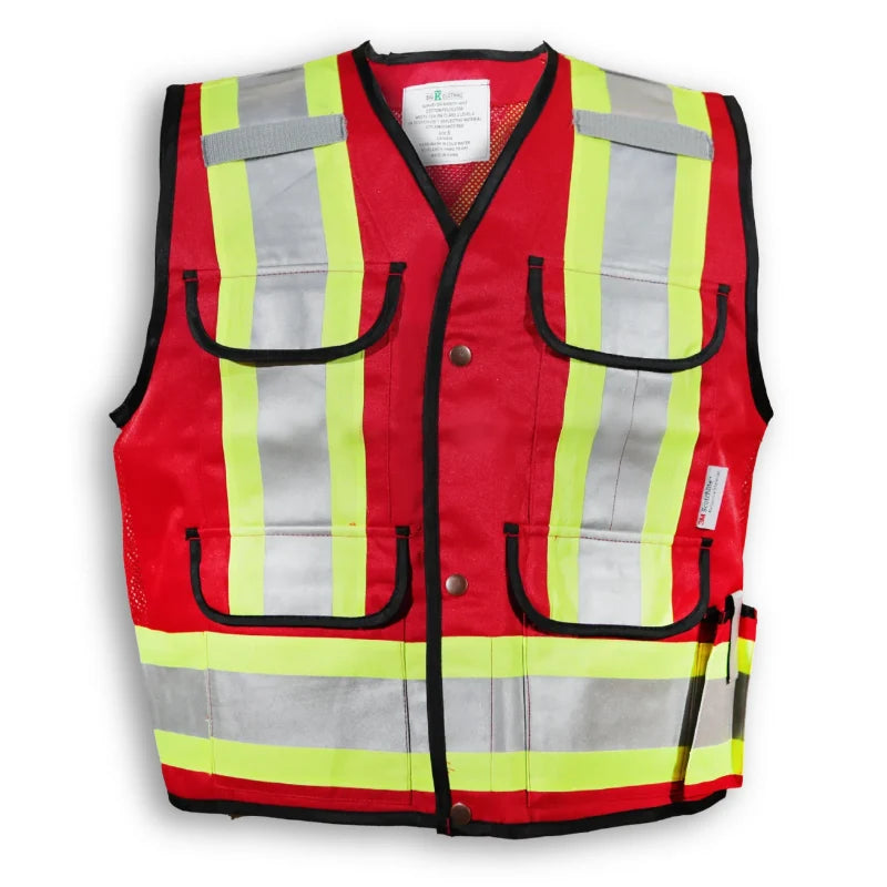 Big K Clothing® High Visibility Poly/Cotton Mesh Supervisor Safety Vest - Red - BK800
