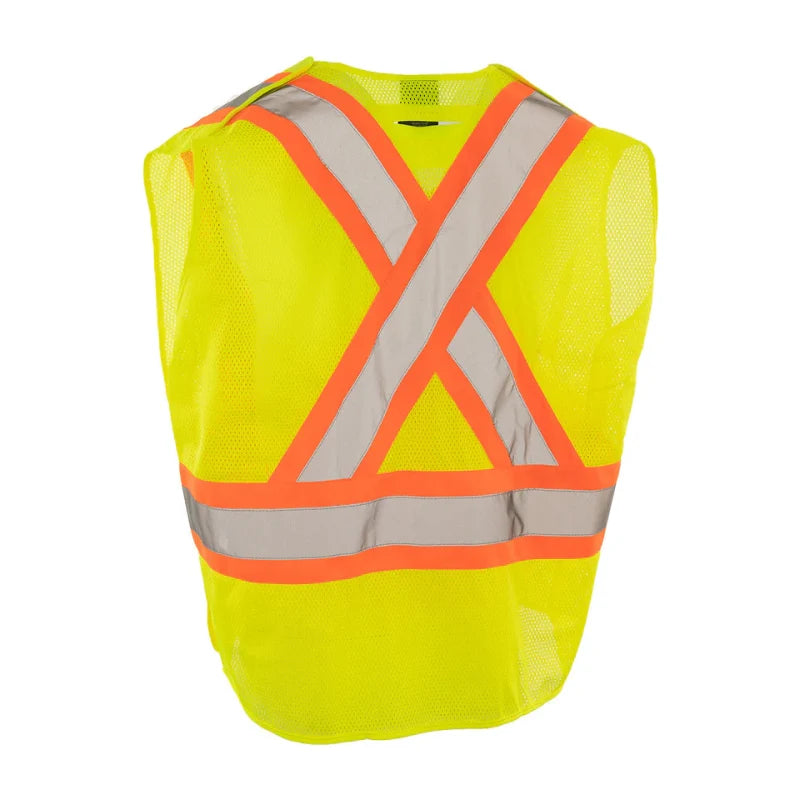 Forcefield® 5-Point Tear-away Hi Vis Mesh Traffic Safety Vest - TV5PKTA