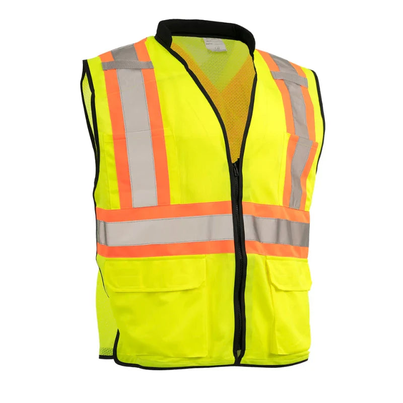 Forcefield® Zip-Up Hi Vis Traffic Safety Vest - TV188YY