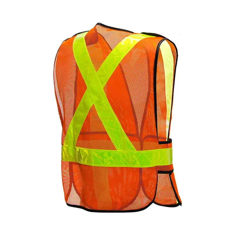Ground Force® High Visibility 5 Point Tear Away Traffic Safety Vest - 58018