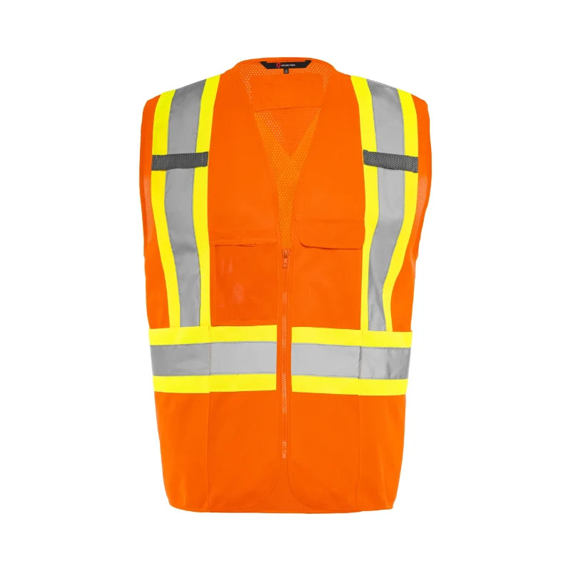 Ground Force® High Visibility Traffic Safety Vest with Zipper - TV10