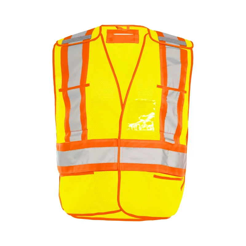 Ground Force® High Visibility Universal 5 Point Tear Away Mesh Traffic Safety Vest  - TV1