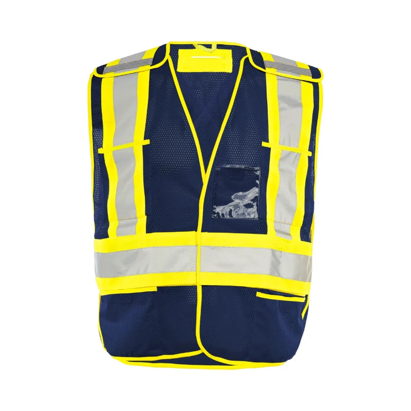 Ground Force® High Visibility Universal 5 Point Tear Away Mesh Traffic Safety Vest  - TV1