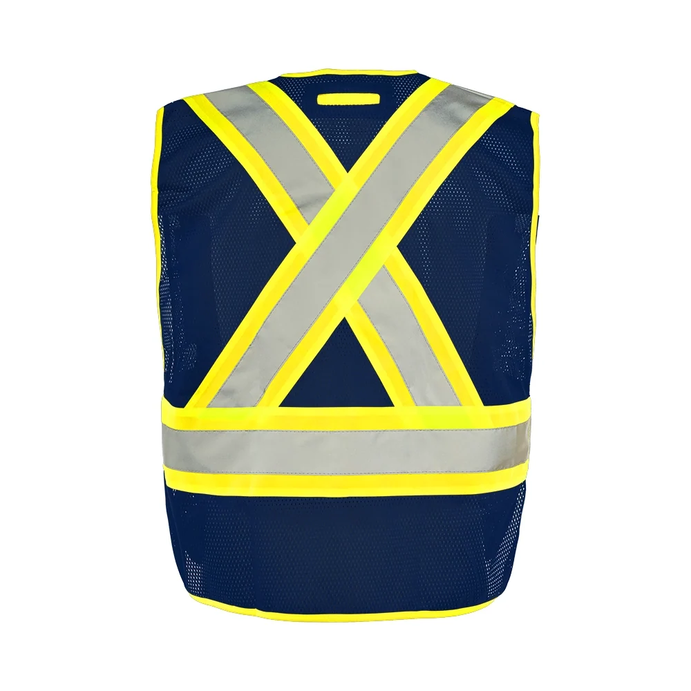 Ground Force® High Visibility Universal 5 Point Tear Away Mesh Traffic Safety Vest  - TV1