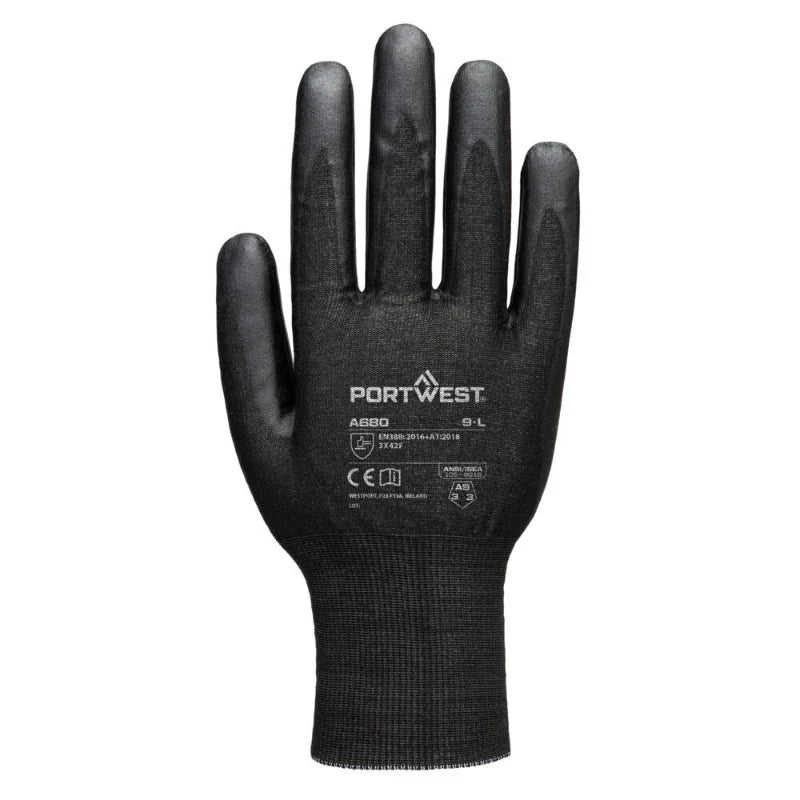 Portwest® Cut F21 Nitrile Tungsten A9 Safety Glove - Black - A680