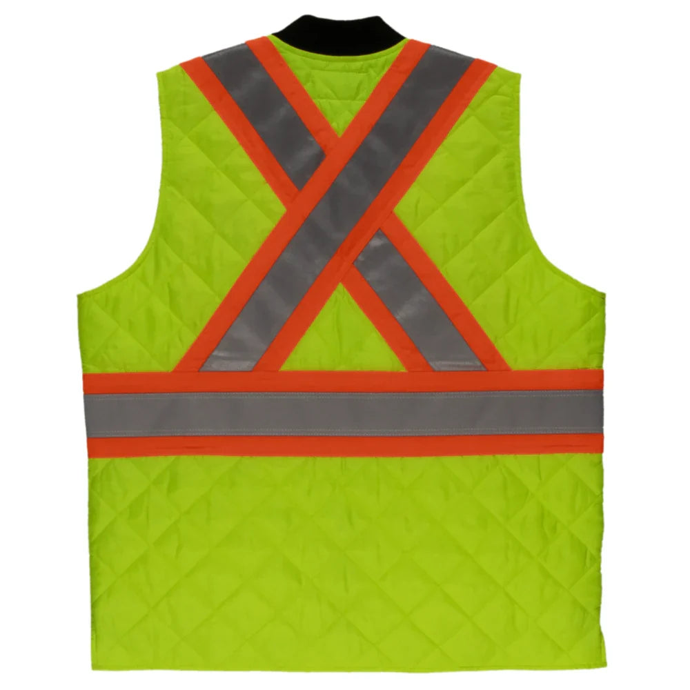 Tough Duck® Hi Vis Quilted Body Warmer Safety Vest - CSA Compliant - SV05