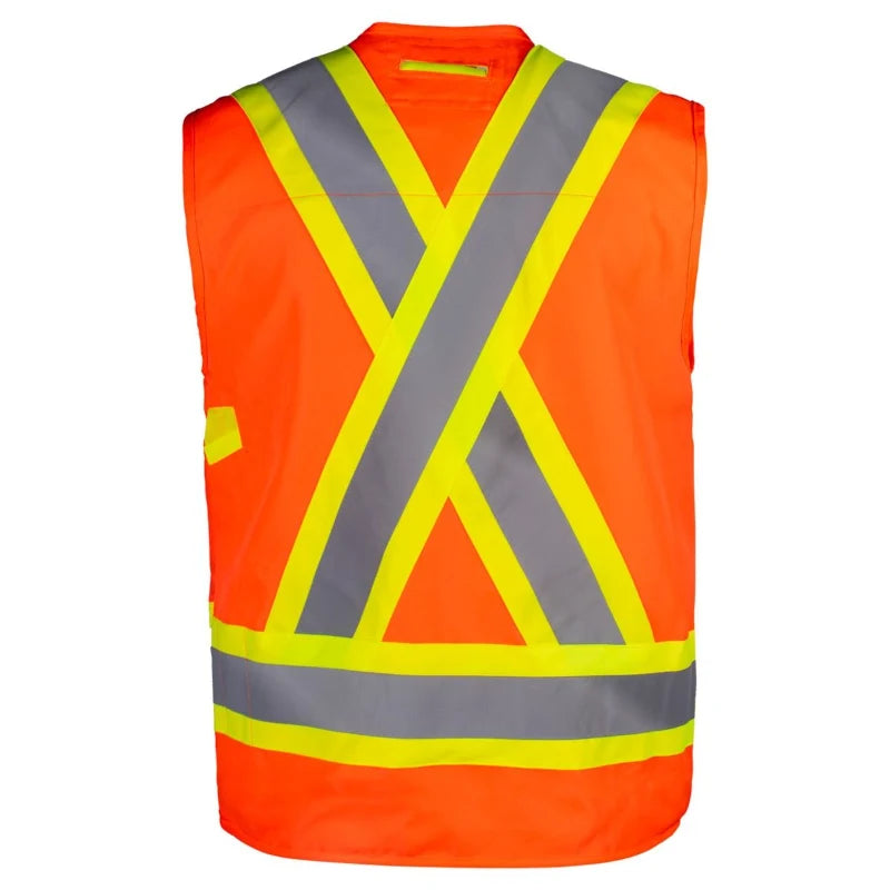 Terra® Hi-Vis Surveyor's Safety Vest with Zipper Closure - CSA Class 2 Level 2 - 116624