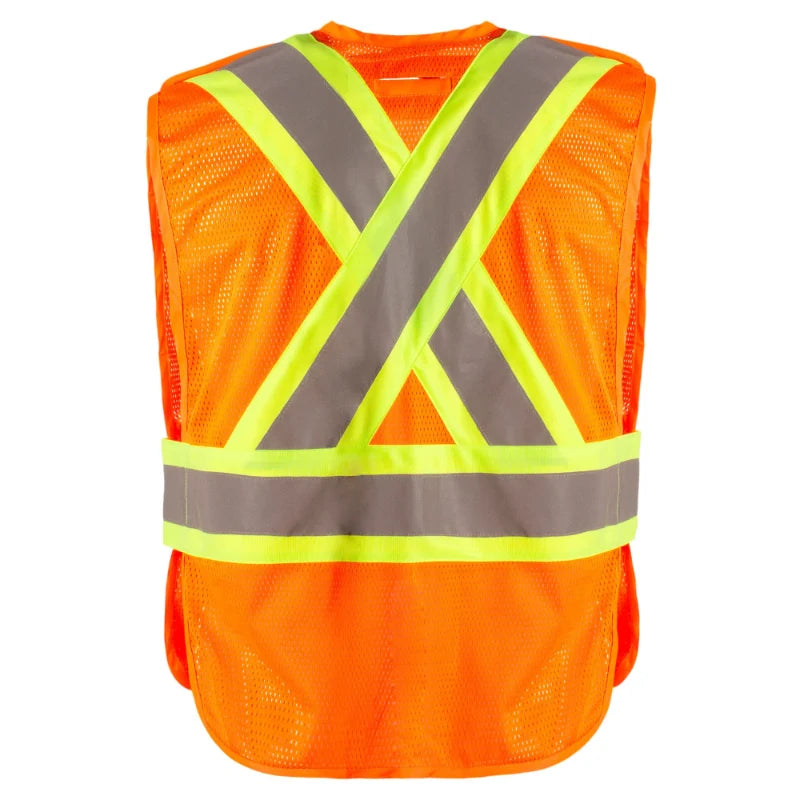 Worktuff® Hi-Vis 5 Point Tear Away Mesh Vest - CSA Class 2 Level 2 - 116526